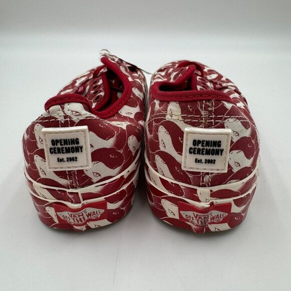 Vans Opening Ceremony Red White Snake Checker Sneakers Womens Size 8 - Picture 3 of 9